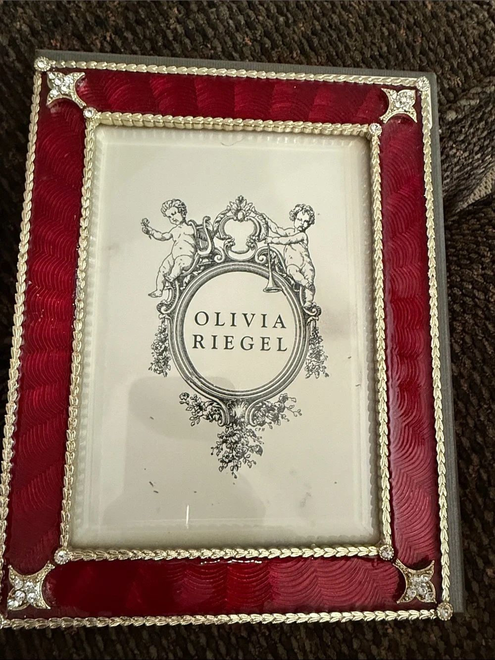 Olivia Riegel Red and Silver Decorative Picture Frame